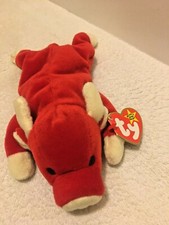 1995 Snort the Bull Ty Beanie Baby No Star Tush Tag All the Errors Mint Must See