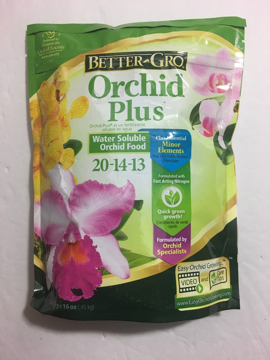 Better Gro ORCHID Plus Fertilizer(20-14-13) Water Soluble, 1-16oz