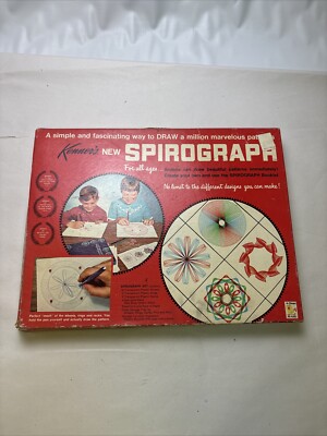 Kenner's New Spirograph Drawing Set Box Kit 1967 Vintage (Missing Pieces)