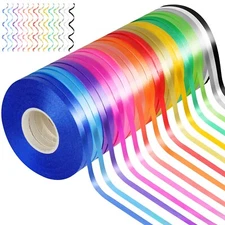vivinin 27 Roll Curling Ribbon, 3/16 Inch x 32.8 Yard Balloon String, 15 Colo...