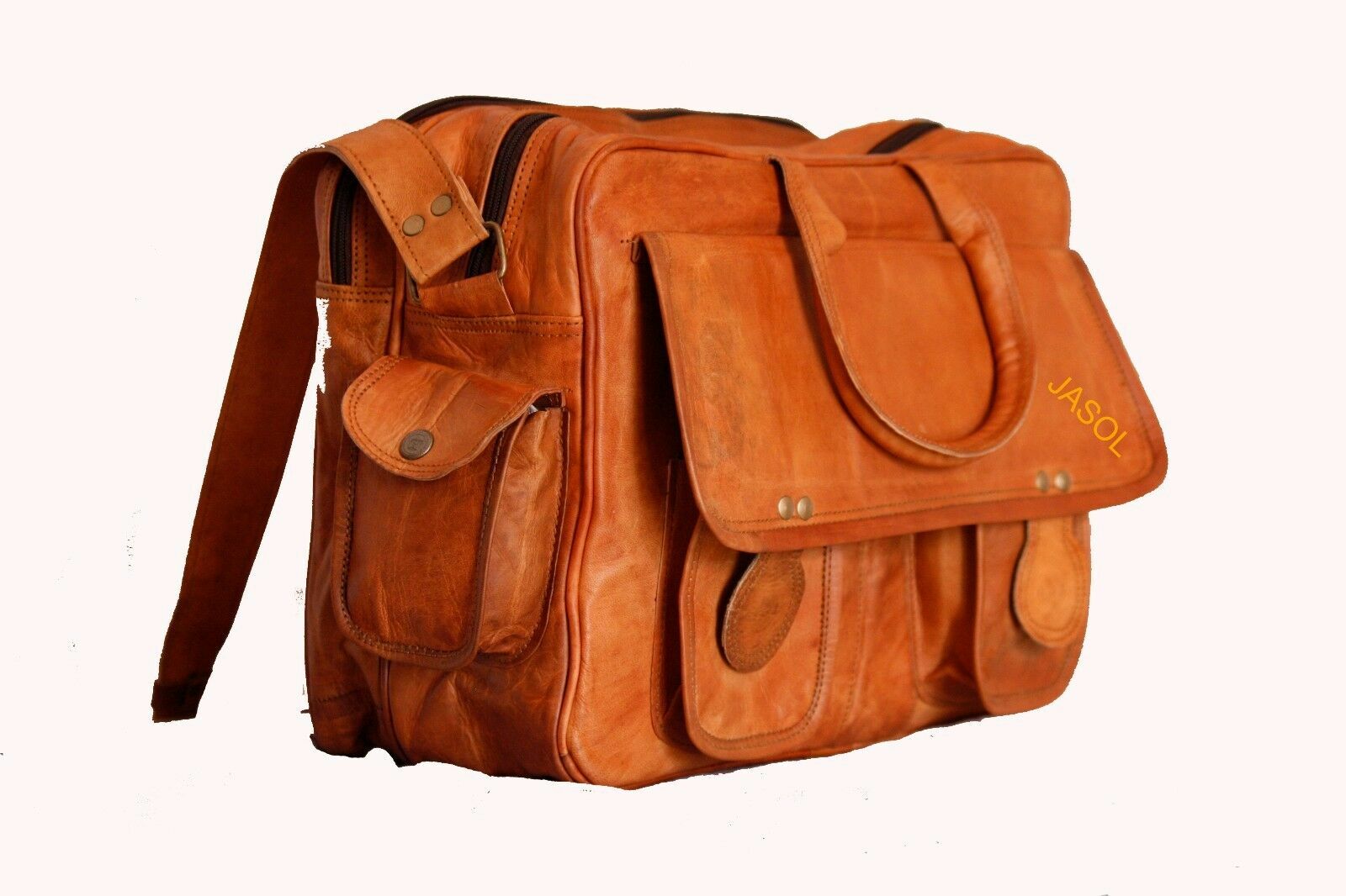 Mens Satchel Vintage Brown Leather Messenger Bag Shoulder Laptop Bag Briefcase