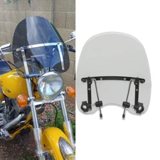 18"x16" Smoke Motorcycle Windshield 7/8''/1'' Handlebar For Indian Scout Deluxe