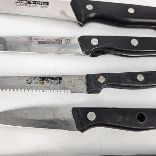 Ronco Showtime Six Star Kitchen Knives Utility Dinner Silver 5 Pc Stain Steel - Picture 3 of 7