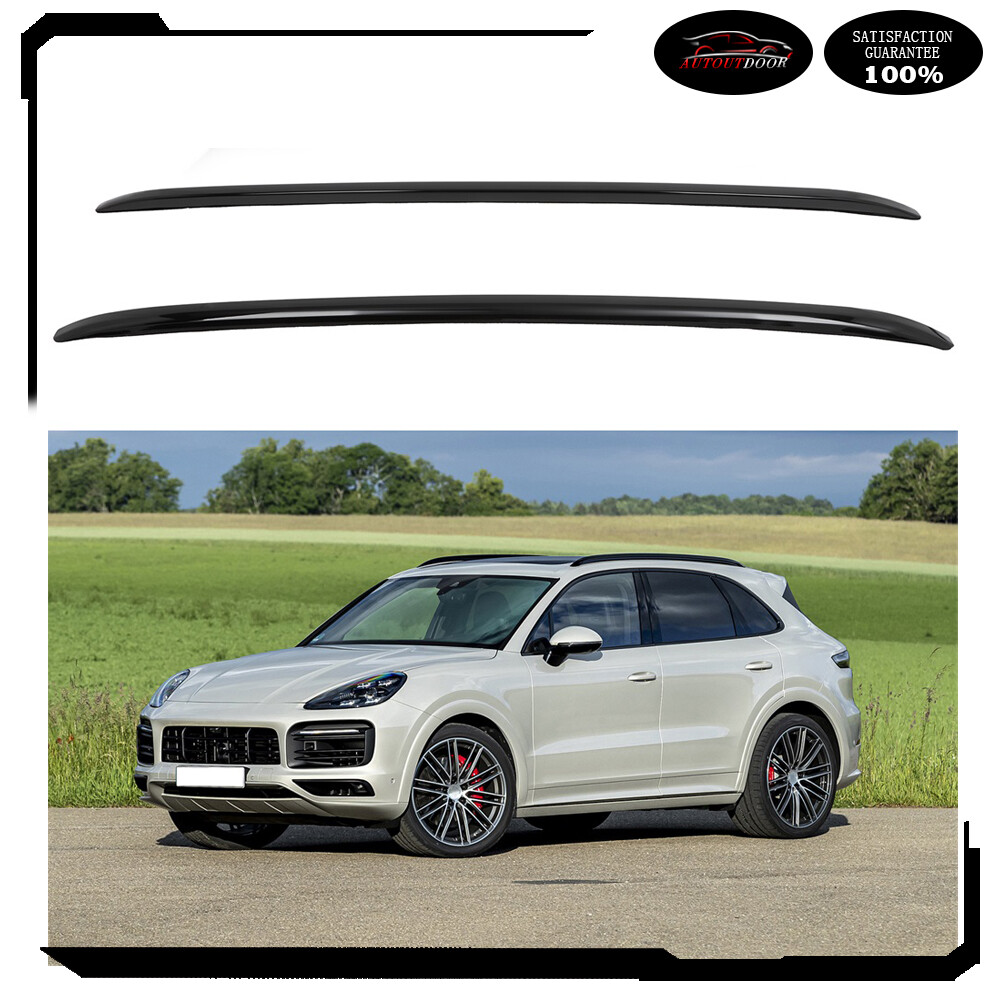 Roof Rack Side Rail W/Sticky Set Black fits 2018-2022 Porsche