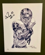 ANDRE REED BEAUTIFULLY SIGNED 8x10 IMAGE WITH HOF AND COA FROM JSA