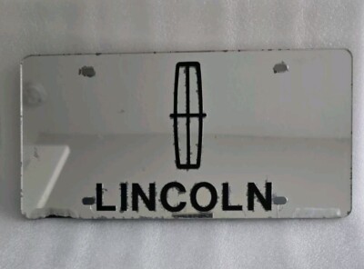 Lincoln Vanity License Plate mirrored acrylic See pic...condition issues