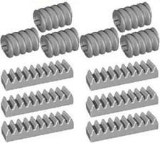 ☀️NUEVO LEGO Technic 12 piezas JUEGO DE ENGRANAJES DE GUSANO Y RACK GRIS CLARO Kit de riel de tornillo motor