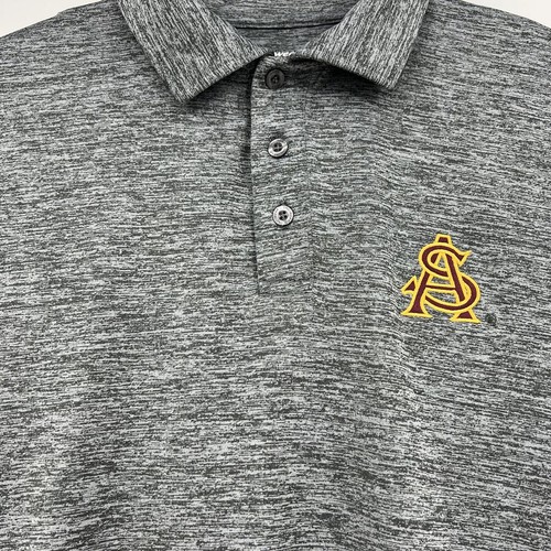 Arizona State Sun Devils Gray Polo Shirt Mens Sz M Medium - Picture 2 of 6
