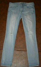 ABERCROMBIE & FITCH Super Skinny Light Washed Knee Split Jeans 4s (28x27.5)