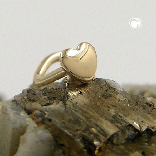 Piercing Nasale, Piccolo Cuore, Oro Giallo 750, Donna, Piercing In Oro - Foto 2 di 2