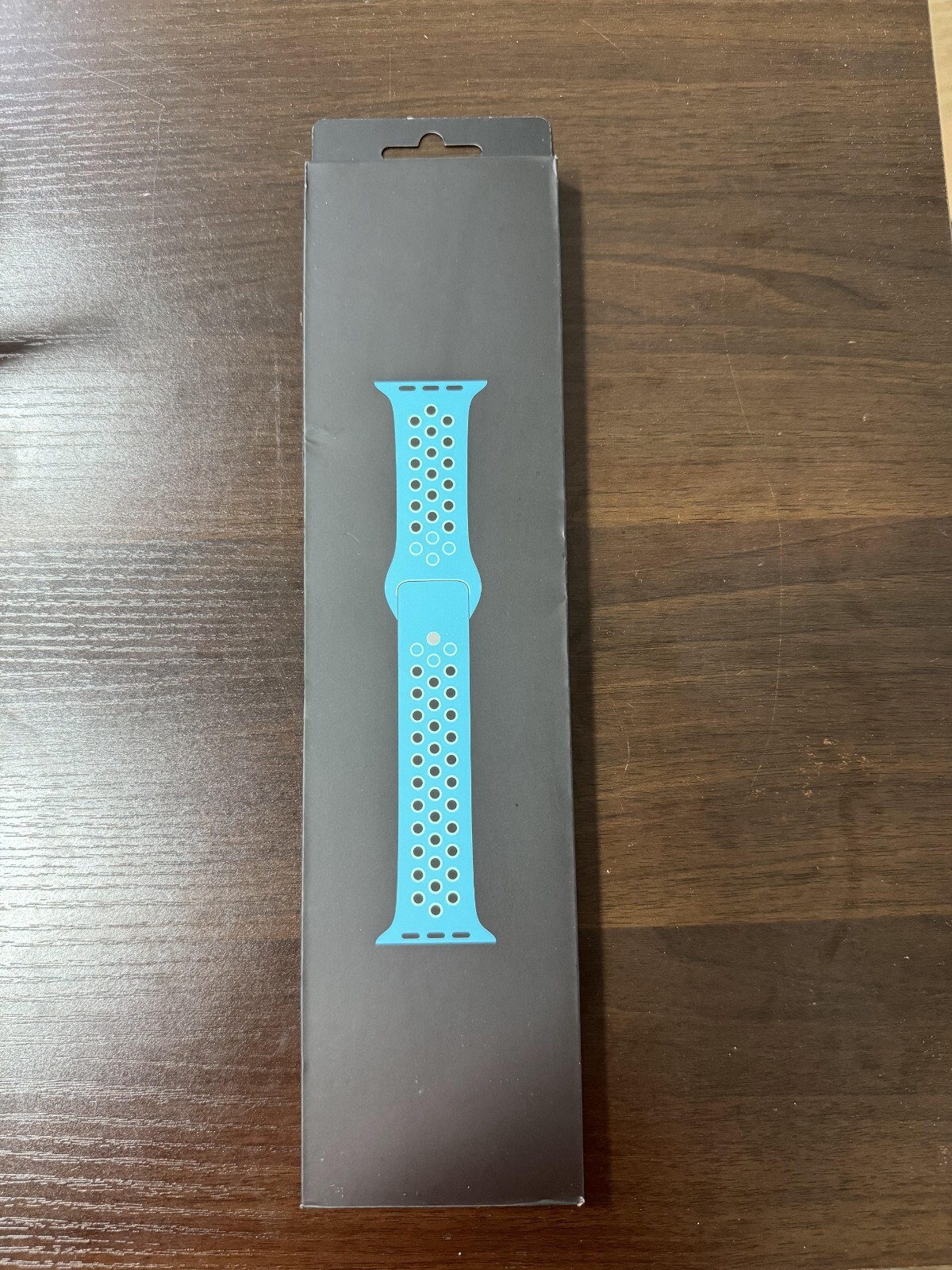Apple Watch 38 40 41mm Chlorine Blue / Green Glow Nike Sport Band NEW