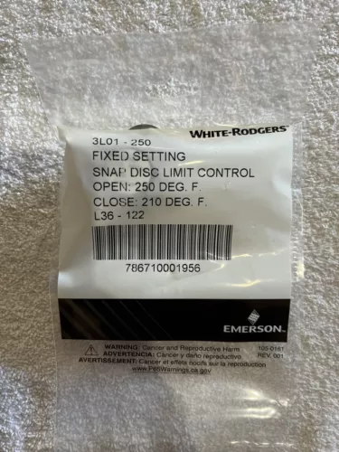 (10 Total) Emerson 3LO1-250 fixed setting snap disc limit control