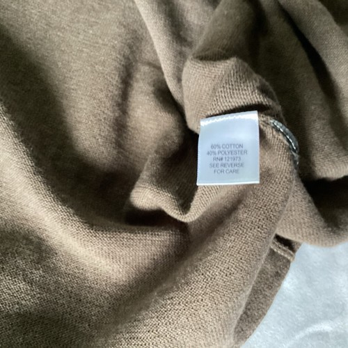 Simply Vera Vera Wang Cardigan Women LRG Brown Tie Waist/Back Pockets Short Slev - Picture 17 of 22
