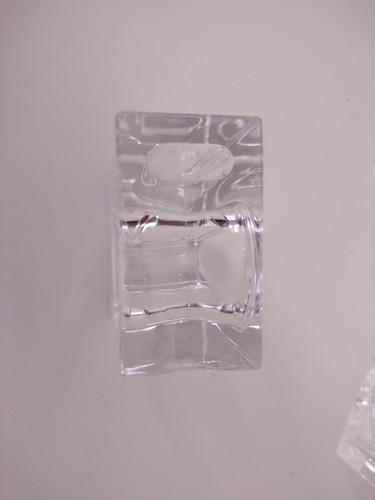 Set Of 4 Pier 1 Napkin Rings Clear Square Art Deco Modern Kitchen Dining - Picture 2 of 4