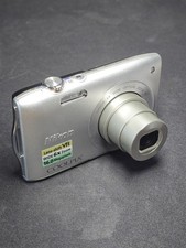 Nikon COOLPIX S3300 16 MP Digital Camera - Silver 6x Zoom- Tested