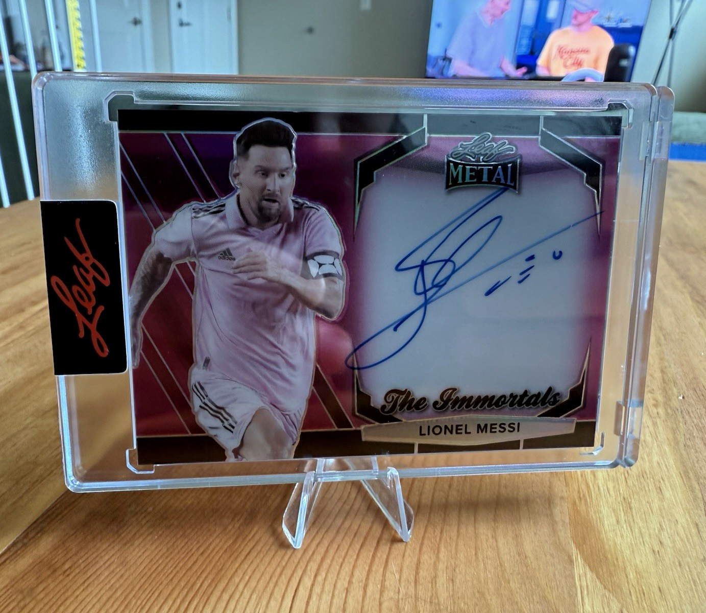 Leaf 2025 Metal Authentics Vol 2 Immortal Autos Lionel Messi Pink /100 IA-LM4