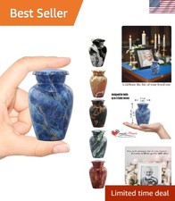 Handcrafted Mini Cremation Urn with Velvet Bag   Perfect for Shared Memories