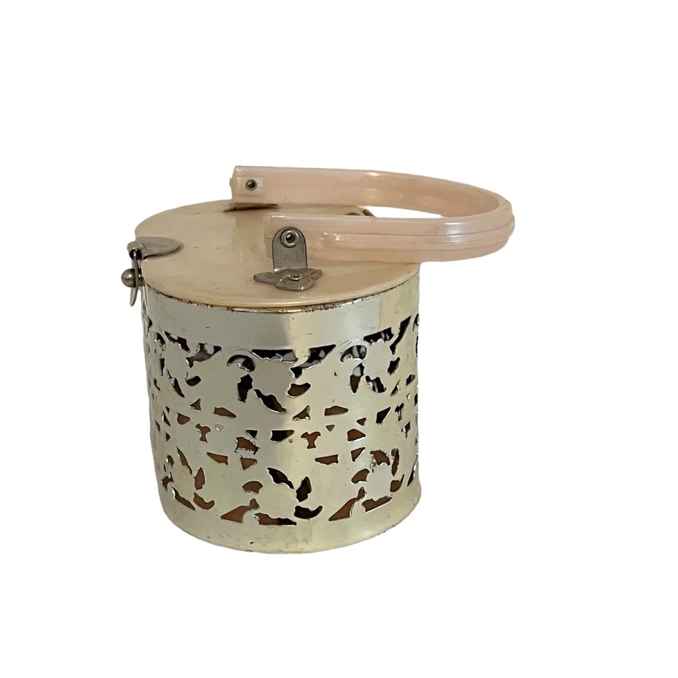 Cartera caja vintage años 50 niña Pascua metal y plástico Foto 4 de 4