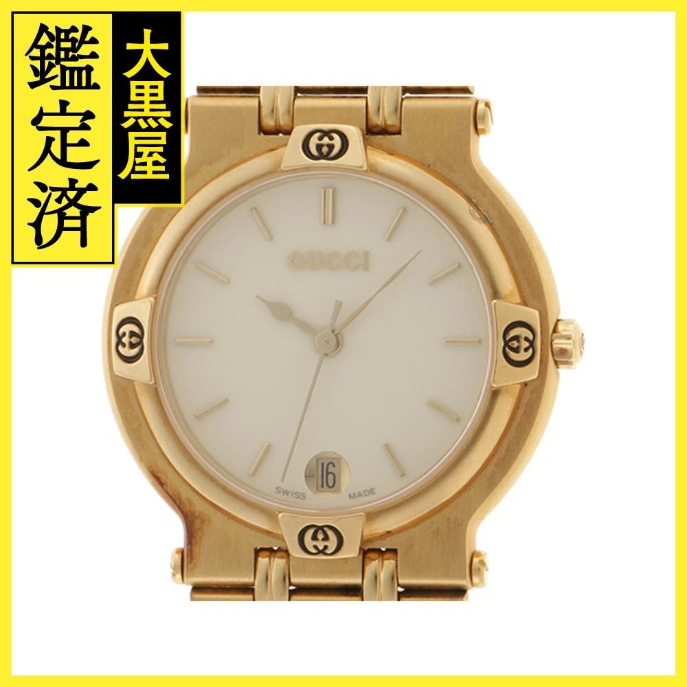 Gucci 9200M cadran ivoire plaque dorée Qz 2148103765162 207 occasion