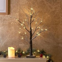 LED Lichterbaum 60Cm 24 Leds Warmweiß Batteriebetrieb Innendekoration