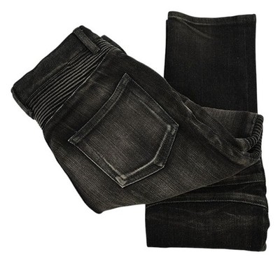 BALMAIN Kids Black Biker Vintage Distressed Cotton Jeans 10 NWT