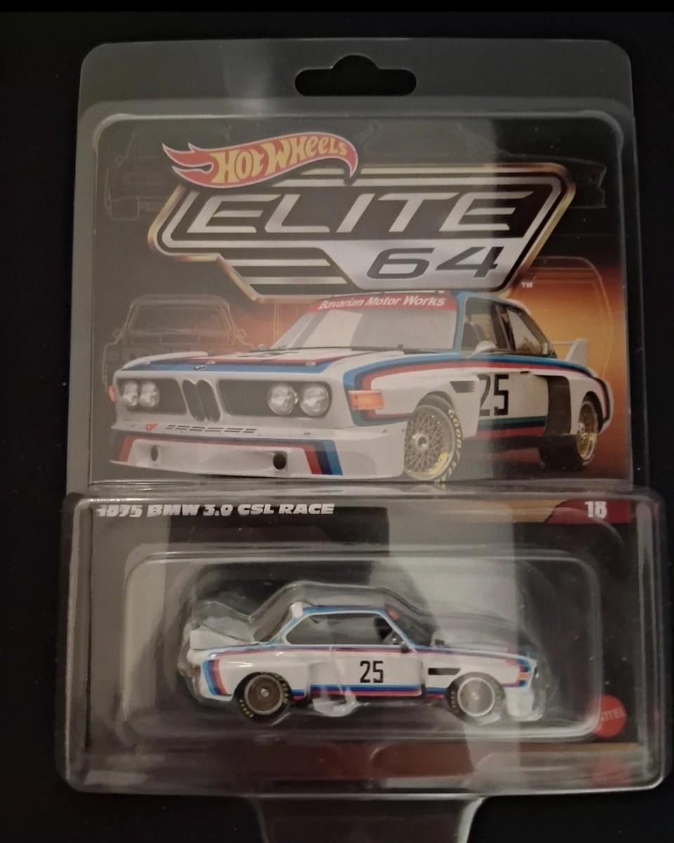 ホットウィール Elite 64  3.0 CSL Race Showcase - HW Elite 64 BMW 3.0 CSL Race, MB CLA with EQ Technology