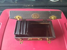 VINTAGE BARNETT  JAFFE BAJA SLIDE STORAGE Case And 23 Slides 1950's 60's