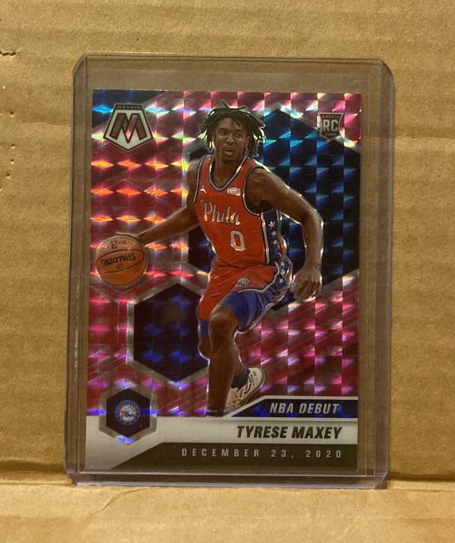 2020-21 Mosaic TYRESE MAXEY Pink Camo Prizm NBA Debut Rookie (RC) #263 - 76ers