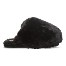 Bearpaw Silkie Women's Plush Faux Fur Slippers Black - 11 Medium