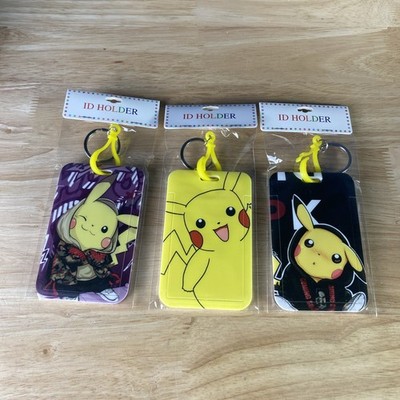 ID Holder Unbranded Adults Or Children Plastic Lot Of 3 Pokemon