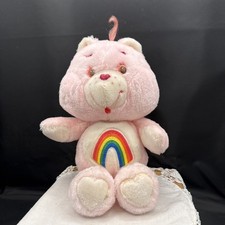 VTG 1980  s Kenner Care Bears Cheer Bear Plush Rainbow Belly Pink 13  Original