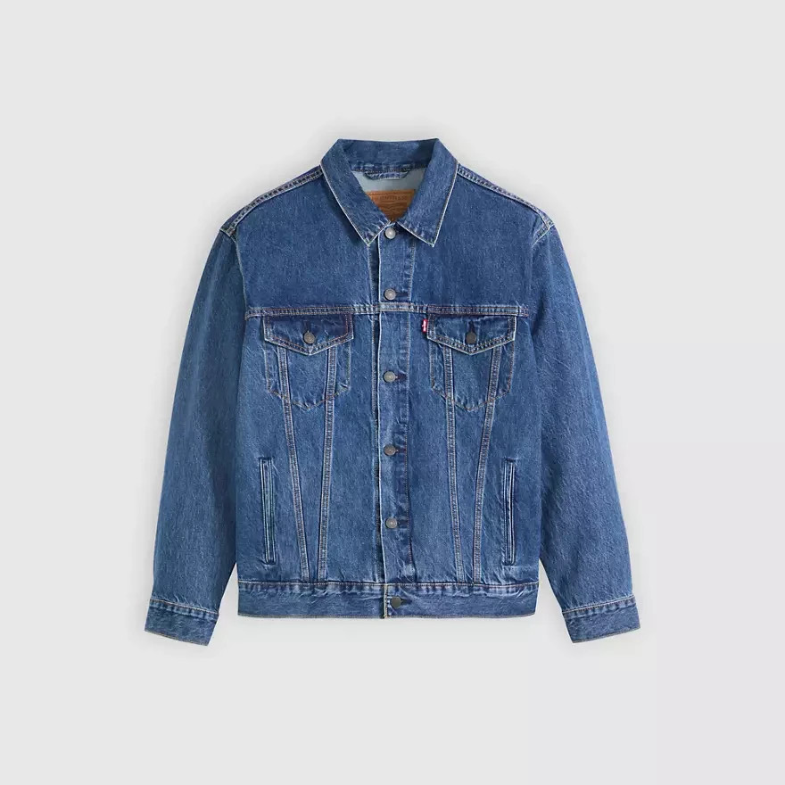 Levi's Men's Relaxed Fit Trucker Jacket Dark Wash NWT - SALE! | eBay