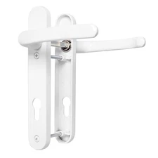 UPVC Door Handles Set - White - Lever/Lever - 92mm PZ (Centres) - 122mm Screw to