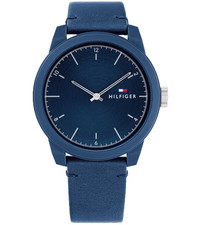 RELOJ PARA HOMBRES TOMMY HILFIGER 1710543 ESFERA AZUL MARINO CORREA DE CUERO AZUL MARINO 42 MM