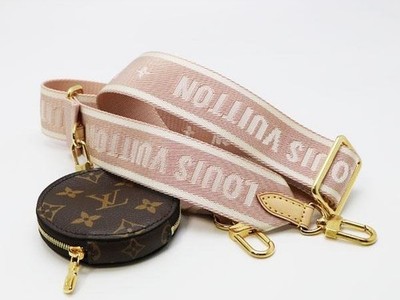 Echte Louis Vuitton M44840 Geldbörse & Riemen Rose Clair Rosa Monogramm Canvas