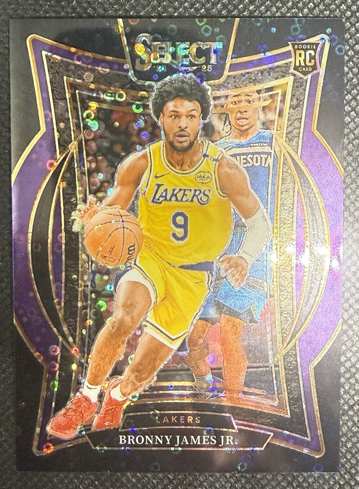 2024-25 Panini Select - Concourse Bronny James  #90 Black  Disco Prizm (RC) 1/1