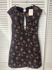 Free People Cap Sleeve Keyhole Mini Dress Size 2