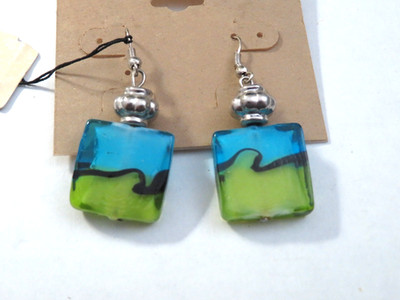 VINTAGE ERICA LYONS GLASS EARRINGS