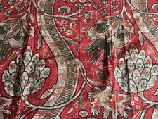Liberty Vintage 1990s Mildenhall Red Brown Curtain Fabric 130 cm x 135 cm piece