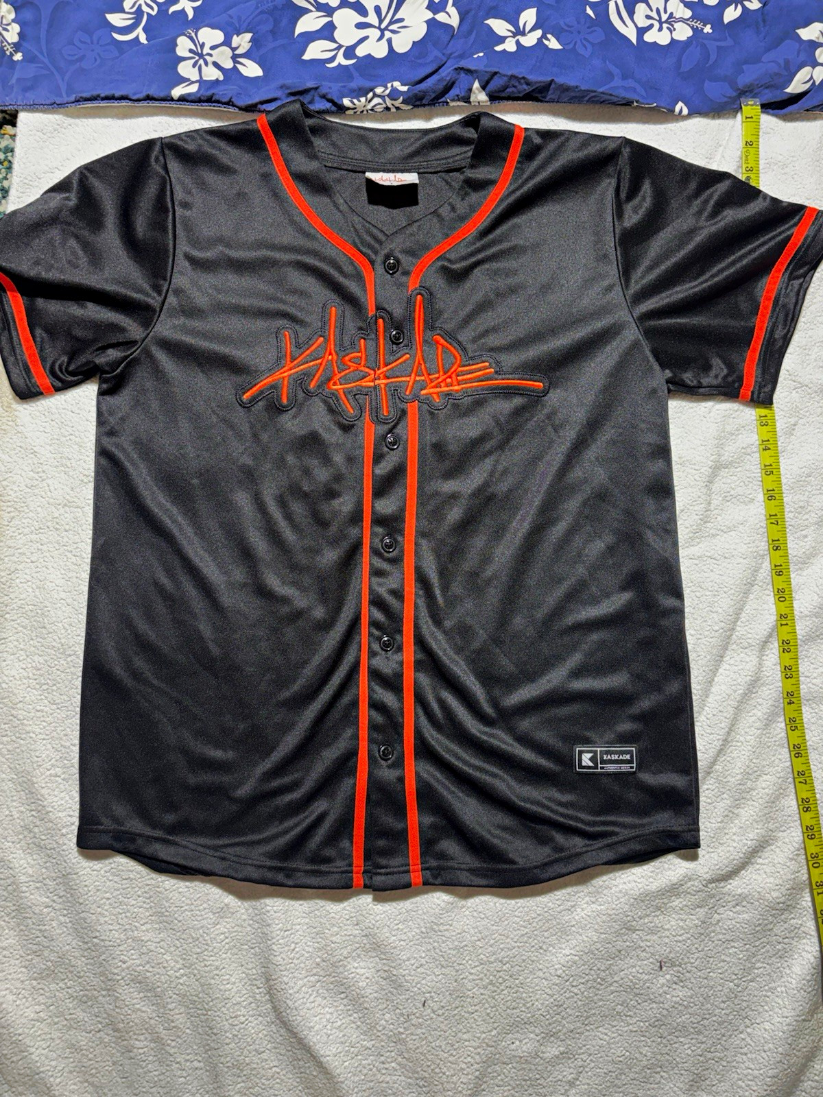 Logo Baseball Jersey (Black/Orange)