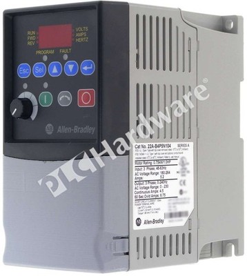 Allen Bradley 22A-B4P5N104 Ser A PowerFlex 4 240V 3-Phase 4.5A 0.75kW AC Drive