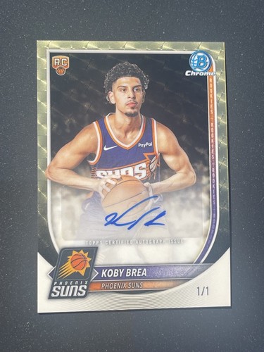 2025-26 Bowman Chrome Koby Brea Superfractor 1/1 Rookie Auto RC Phoenix Suns