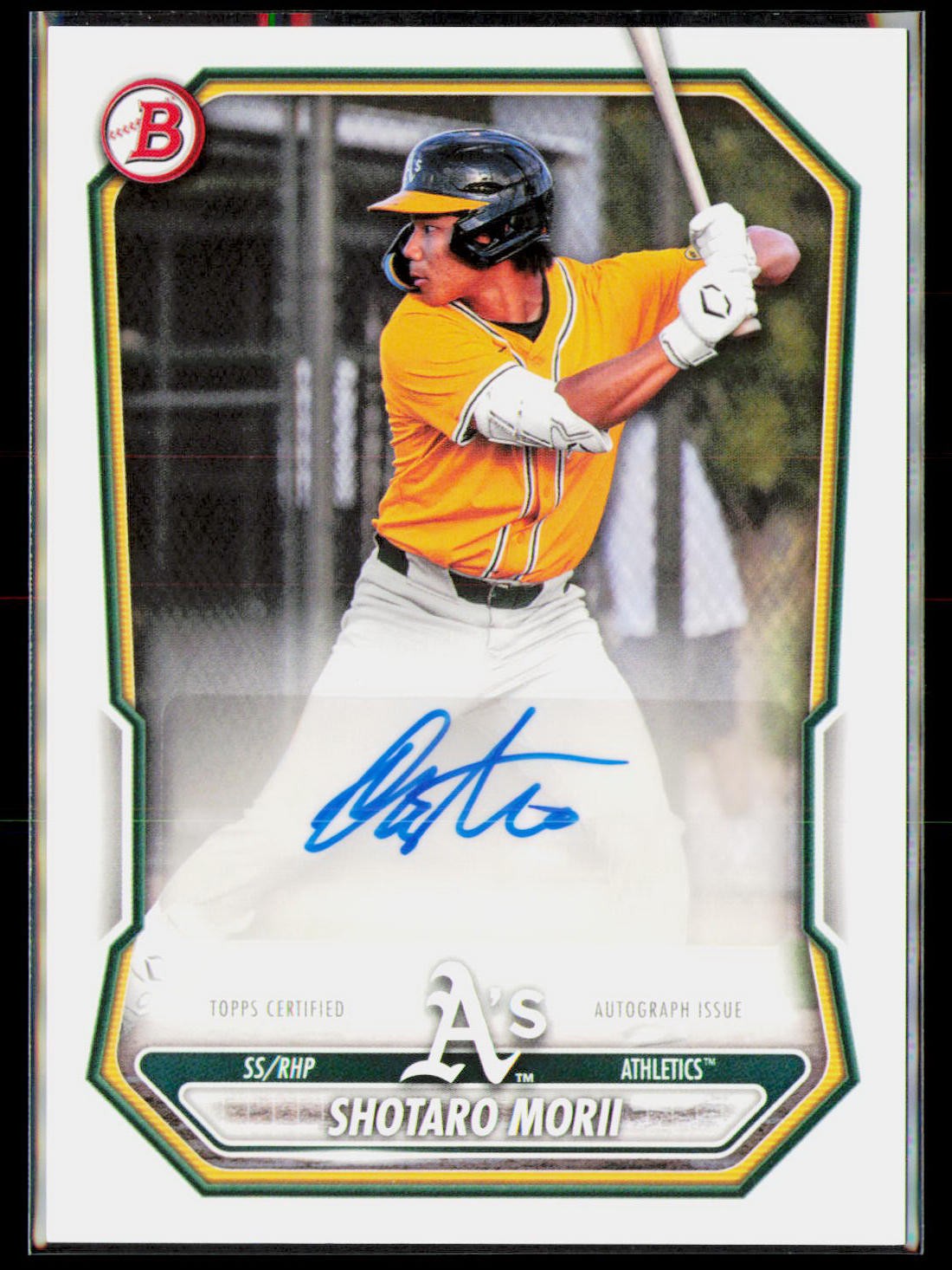 2026 Bowman #BPA-SM Shotaro Morii Prospect Autographs