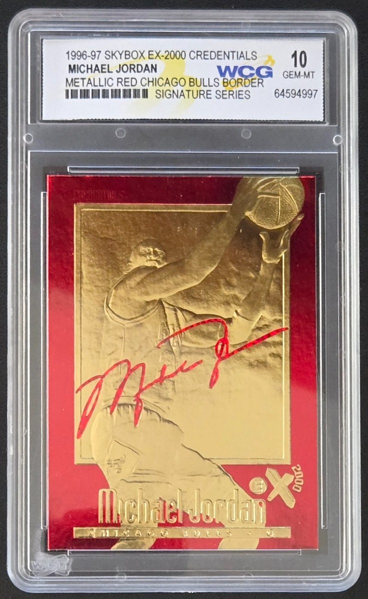 マイケルジョーダン　23kカード 1996-97 SkyBox EX-2000 Michael Jordan Red Signature 23KT Gold Card