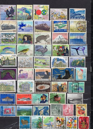JAPAN. COLLECTION BUILDER OF 110 ALL DIF MODERN COMMEMORATIVES + 2 S/SHEETS. - Picture 2 of 3
