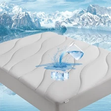 Cooling Soft Touch Mattress Pad, King or Queen Mattress Protector Waterproof