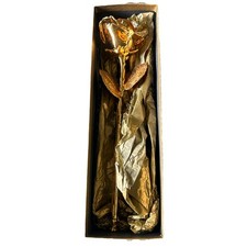 24k Rose Co. Gold Dipped Electroformed Real Rose Made In USA w/Box & Warranty