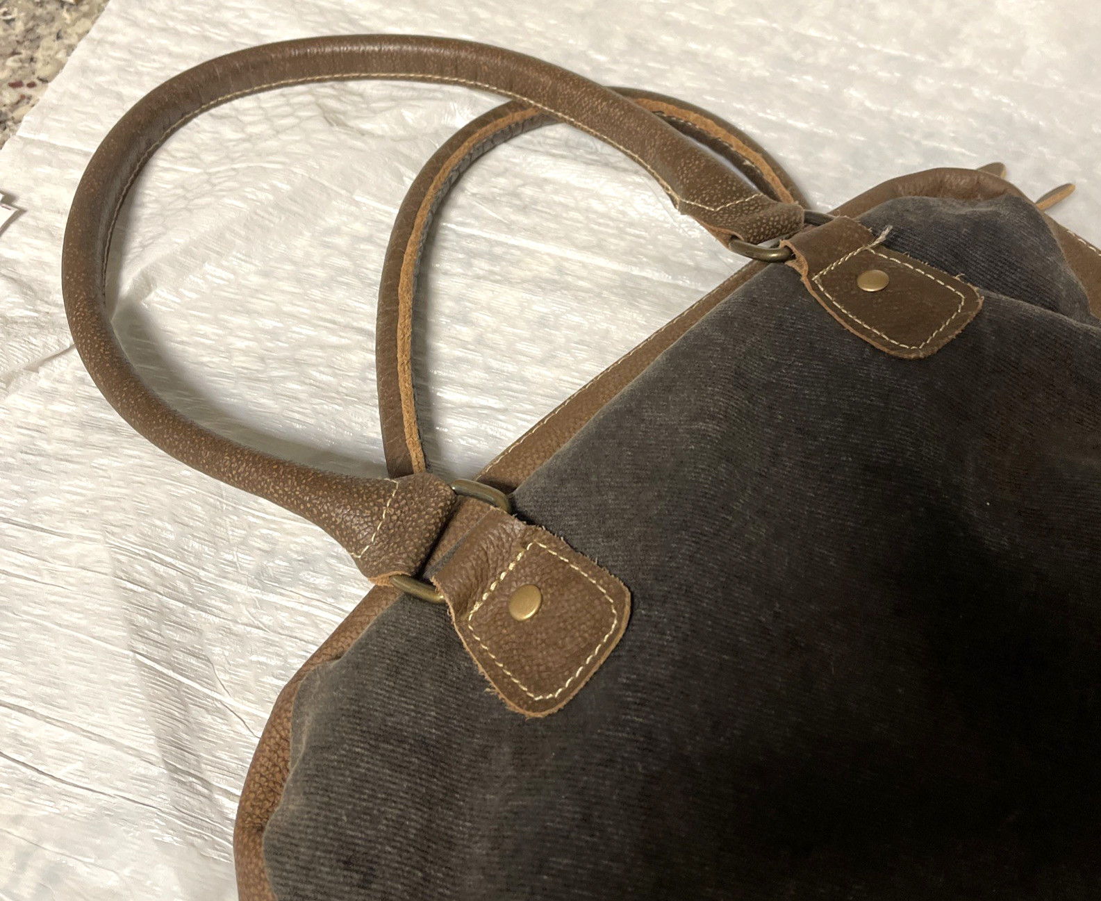 Large Stylish Brown Patterned Myra Messenger Bag … - image 6