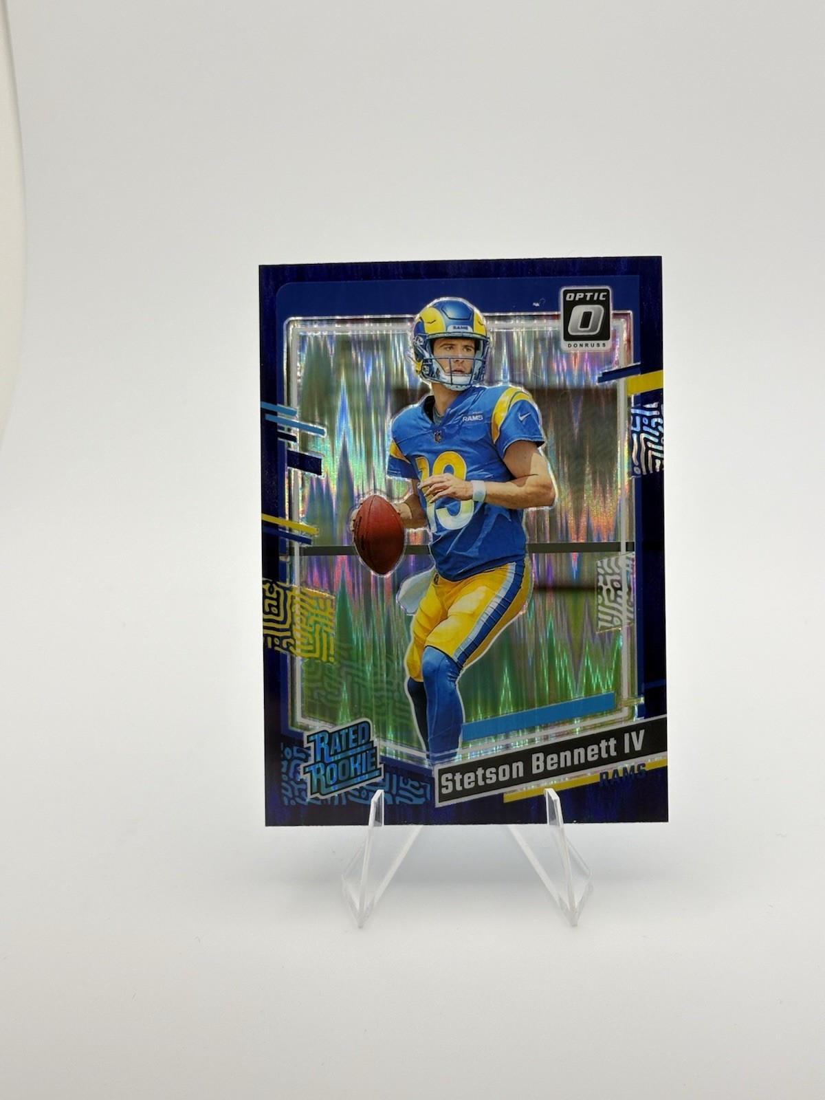 2023-24 Donruss Optic #267 Stetson Bennett IV Purple Shock Rookie LA Rams