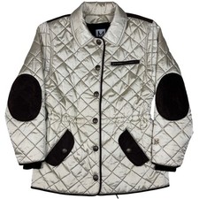 Vintage M Miller Quilted Thinsulate Jacket Elbow Patch Women Small Rare USA Made